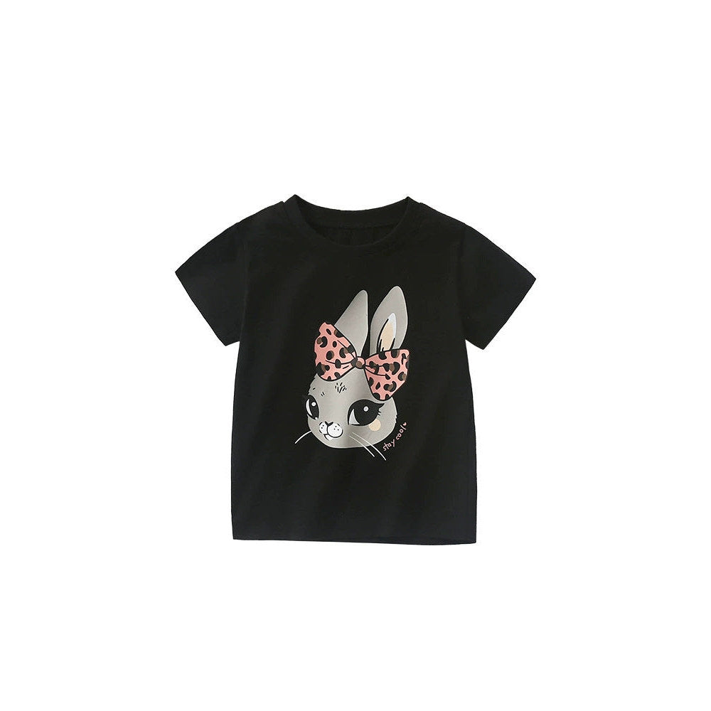 MyKids-USA® Summer Girls’ Animals Cartoon Pattern T-shirt in European and American Style