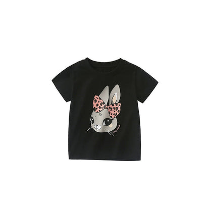 MyKids-USA® Summer Girls’ Animals Cartoon Pattern T-shirt in European and American Style