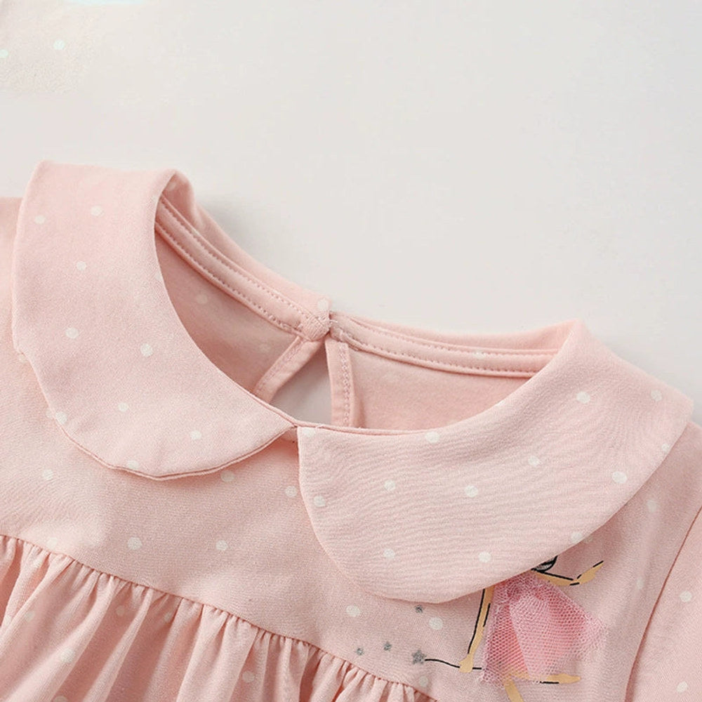 MyKids-USA® Fairy and Stars Pattern Short Sleeves Cute Dress for Stylish Girls