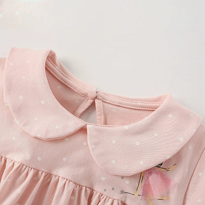 MyKids-USA® Fairy and Stars Pattern Short Sleeves Cute Dress for Stylish Girls