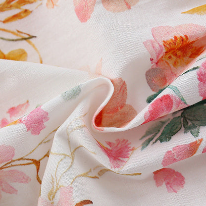 MyKids-USA® Floral Pattern Fly Sleevels Dress for Stylish Girls
