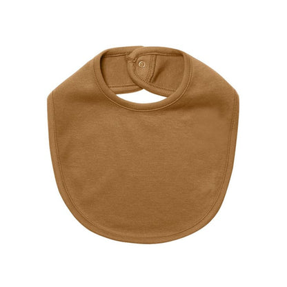 MyKids-USA® Baby Printed Pattern Covered Button Design Pure Cotton Bibs