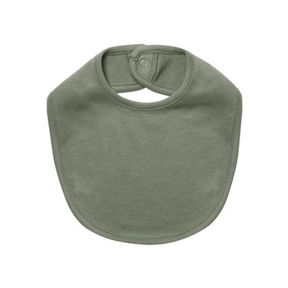 MyKids-USA® Baby Printed Pattern Covered Button Design Pure Cotton Bibs