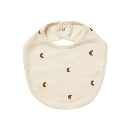 MyKids-USA® Baby Printed Pattern Covered Button Design Pure Cotton Bibs