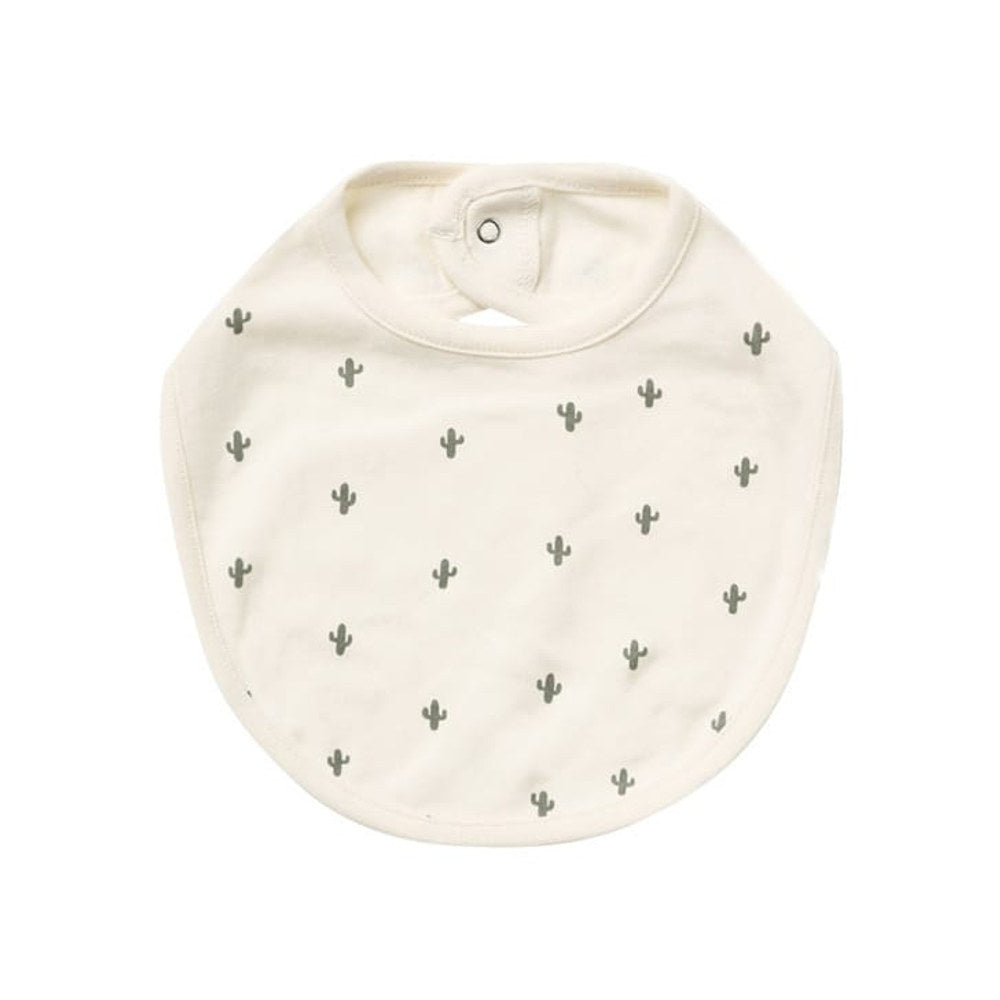 MyKids-USA® Baby Printed Pattern Covered Button Design Pure Cotton Bibs