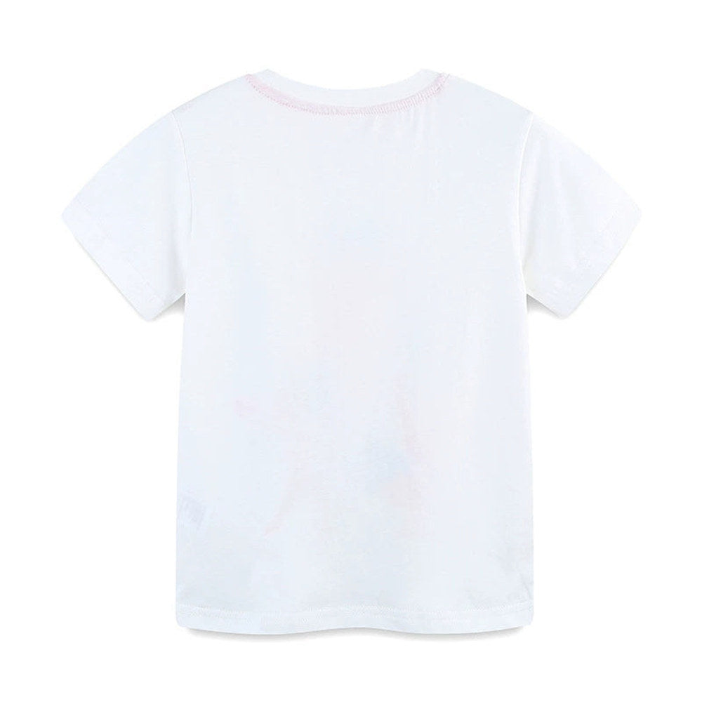 MyKids-USA® Girls’ Rhythmic Gymnastics Cartoon Pattern T-shirt in European and American Style