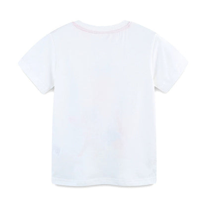 MyKids-USA® Girls’ Rhythmic Gymnastics Cartoon Pattern T-shirt in European and American Style