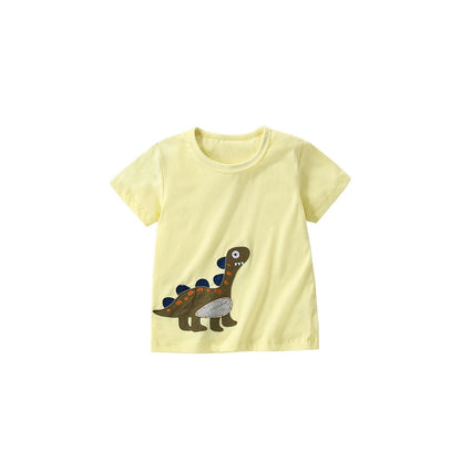 MyKids-USA® Summer Arrival Boys’ Animals Cartoon Pattern T-shirt in European and American Style