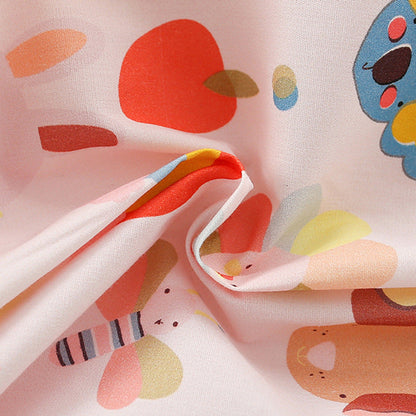 MyKids-USA® Cartoon Animals and Fruits Pattern Short Sleevels Dress for Stylish Girls