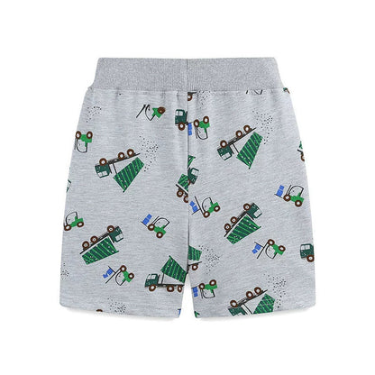 MyKids-USA® Baby Kids Boys Cotton Casual Style Cartoon Trucks Printed Pattern Shorts