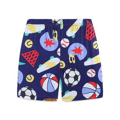 MyKids-USA® Baby Kids Cartoon Sports Pattern T-shirt and Shorts Casual Clothing Set for Boys