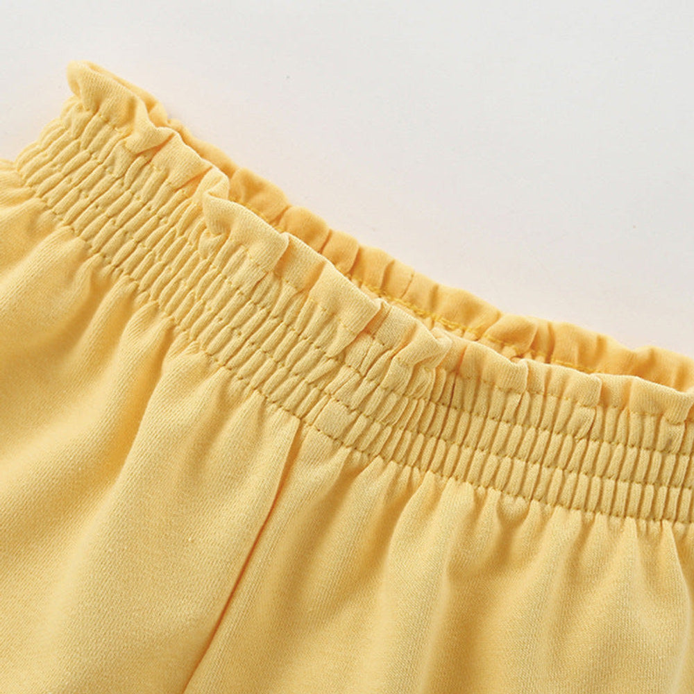 MyKids-USA® Baby Kids Girls Denim Solid Color Style Casual Yellow Shorts For Sale