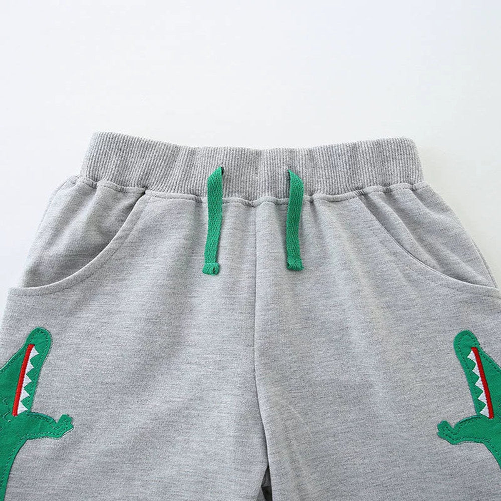 MyKids-USA® Baby Kids Boys Cotton Casual Style Cartoon Crocodiles Pattern Shorts