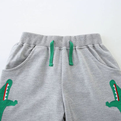 MyKids-USA® Baby Kids Boys Cotton Casual Style Cartoon Crocodiles Pattern Shorts