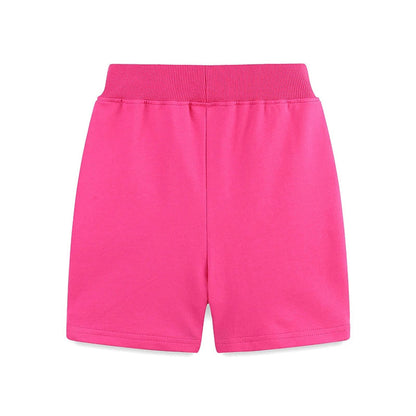 MyKids-USA® Baby Kids Girls Cotton Casual Style Animals and Flowers Pattern Pink Shorts