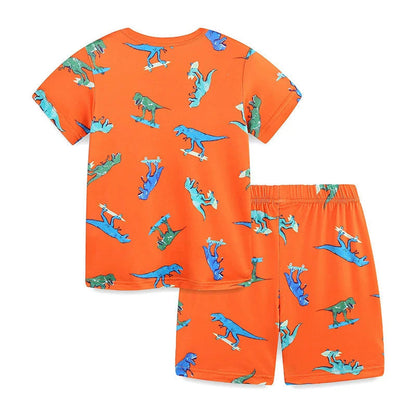 MyKids-USA® Baby Kids Cartoon Dinosaurs Pattern T-shirt and Shorts Casual Clothing Set for Boys