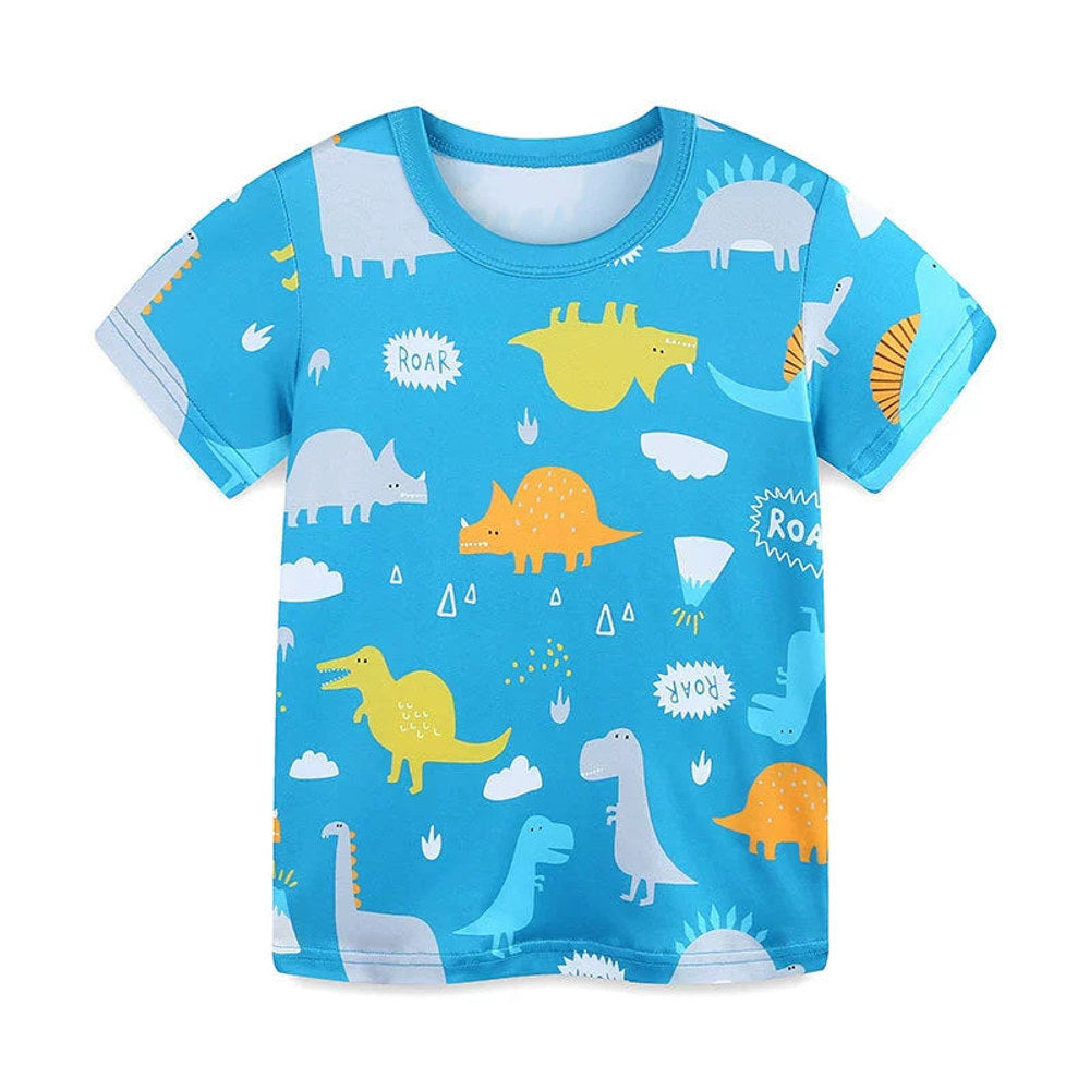 MyKids-USA® Baby Kids Cartoon Dinosaurs Pattern T-shirt and Shorts Casual Clothing Set for Boys