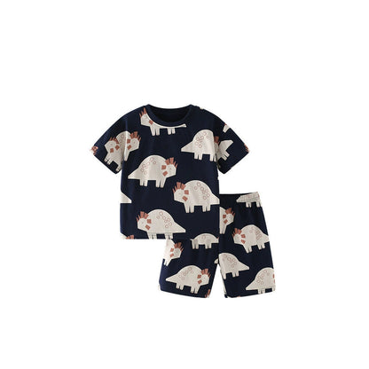 MyKids-USA® Summer Baby Kids Cartoon Dinosaurs Pattern T-shirt and Shorts Casual Clothing Set for Boys