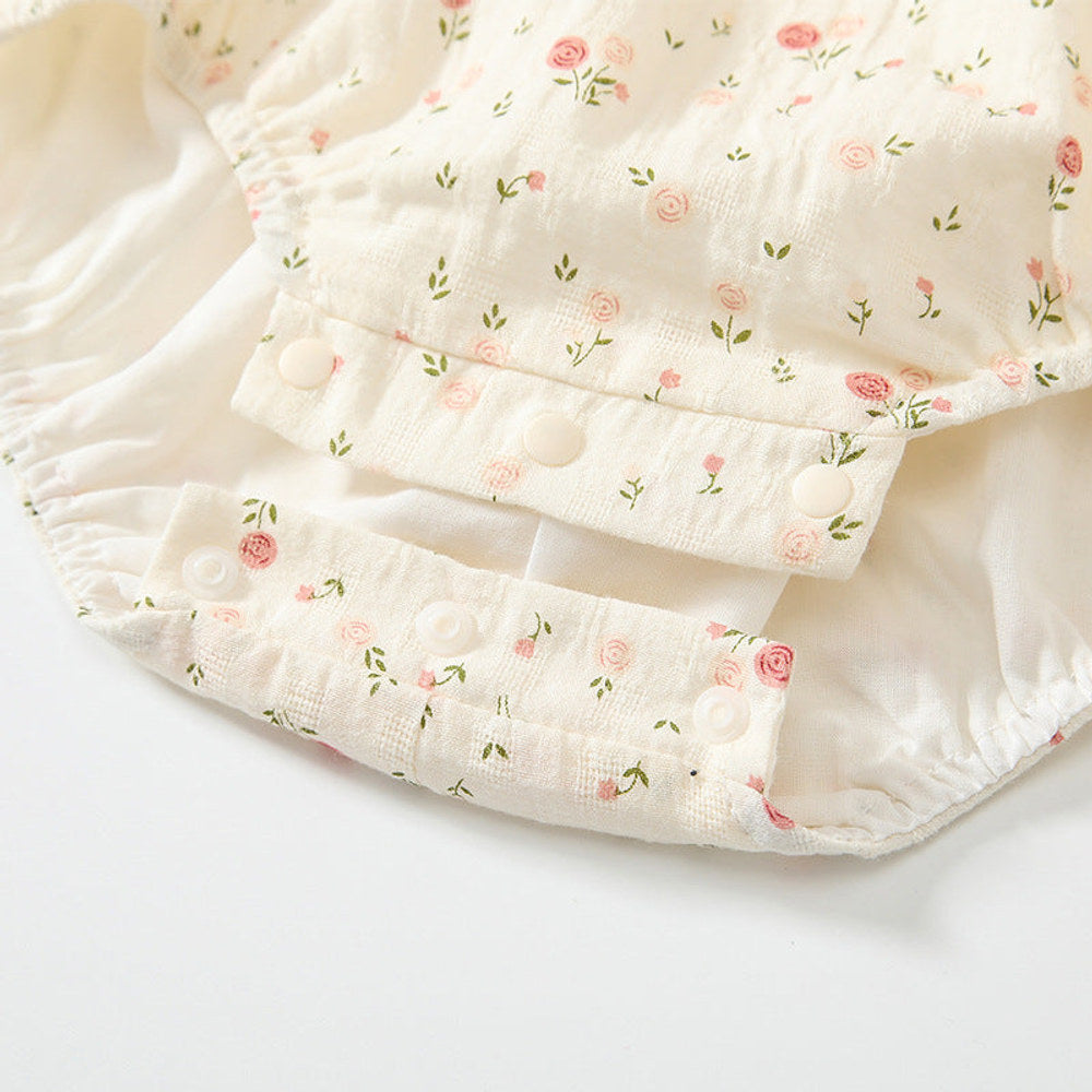 MyKids-USA® Baby Girls Floral Pattern Ruffle Neck bodysuit Bodysuits