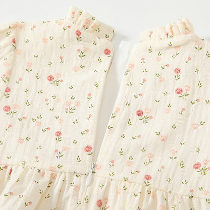 MyKids-USA® Baby Girls Floral Pattern Ruffle Neck bodysuit Bodysuits