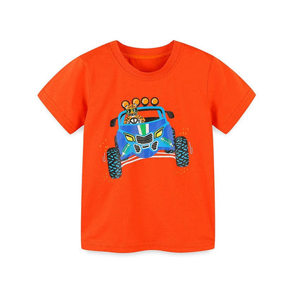 MyKids-USA® Summer Baby Kids Racing Car Cartoon Pattern T-shirt Clothing Set for Boys