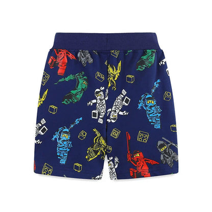 MyKids-USA® Baby Kids Boys Cotton Casual Style Cartoon and Geometric Pattern Shorts