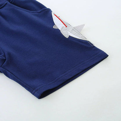 MyKids-USA® Baby Kids Boys Cotton Casual Style Cartoon Pattern Color Patchwork Shorts