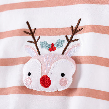 MyKids-USA® Girls Christmas Cartoon Pattern Long Sleeves Crew Neck Top Sweatshirt and Pants Clothing Set