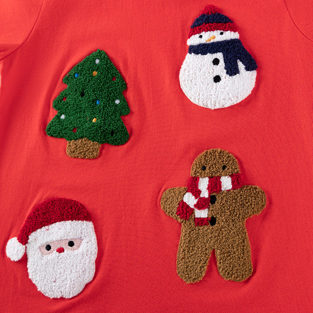 MyKids-USA® Boys Christmas Cartoon Pattern Long Sleeves Crew Neck Top Sweatshirt and Plain Pants Clothing Set