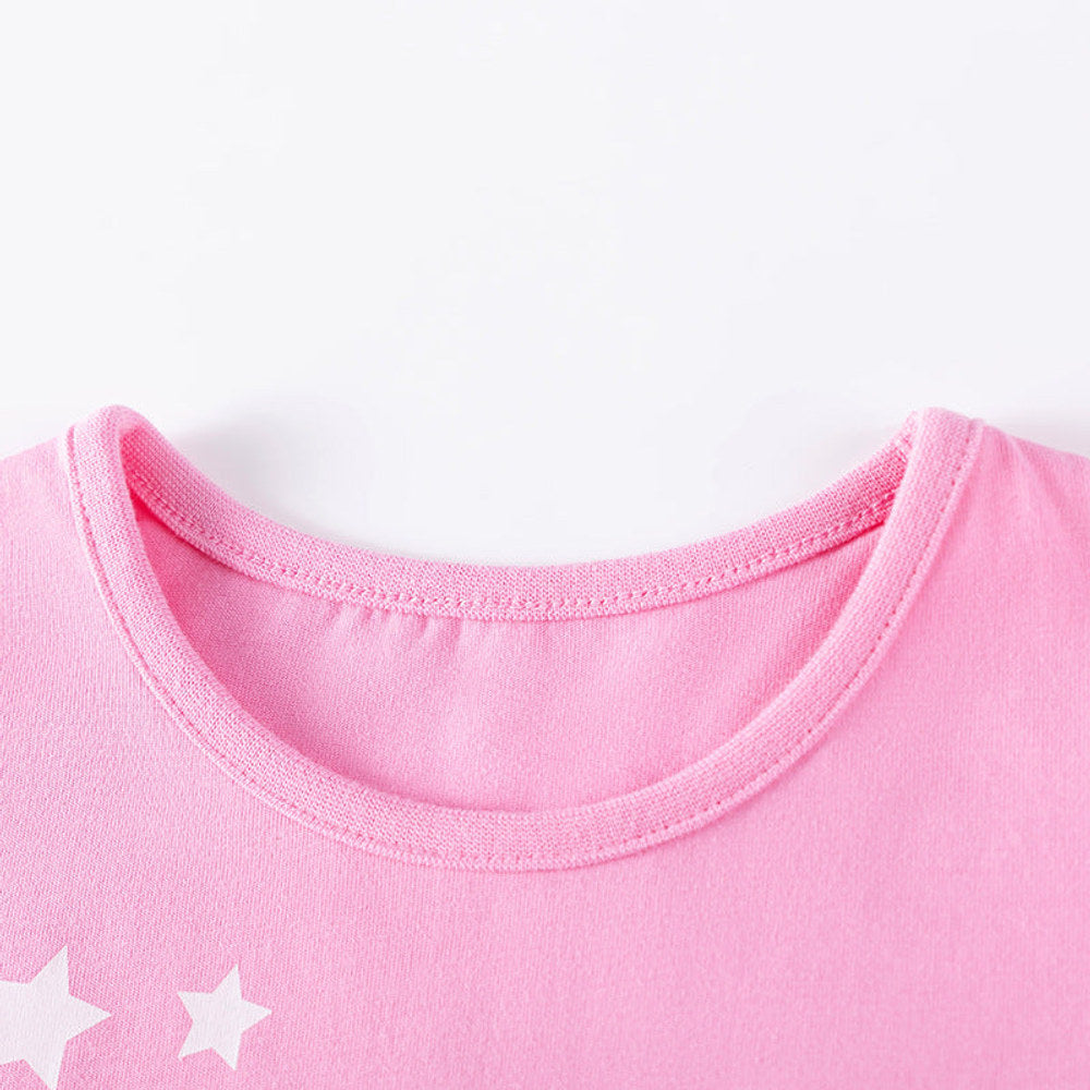 MyKids-USA® Cartoon Animals Pattern Long Sleeves Crew Neck Dress for Stylish Girls