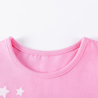MyKids-USA® Cartoon Animals Pattern Long Sleeves Crew Neck Dress for Stylish Girls