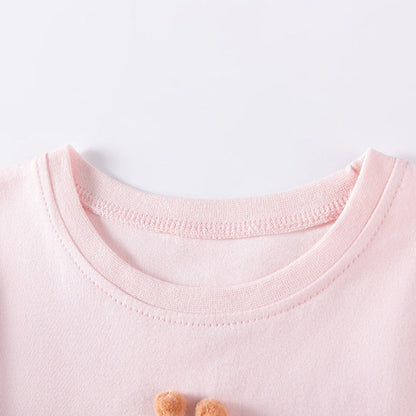 MyKids-USA® Butterfly Pattern Long Sleeves Crew Neck Dress for Stylish Girls
