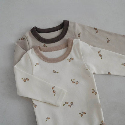 MyKids-USA® Baby Unisex Long Sleeves Simple Fruits Pattern bodysuit and Pants Sets