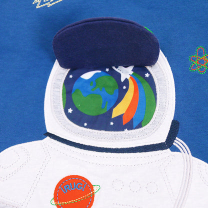MyKids-USA® Kids Boys Astronaut Cartoon Pattern Crew Neck Long Sleeves Top Sweatshirt