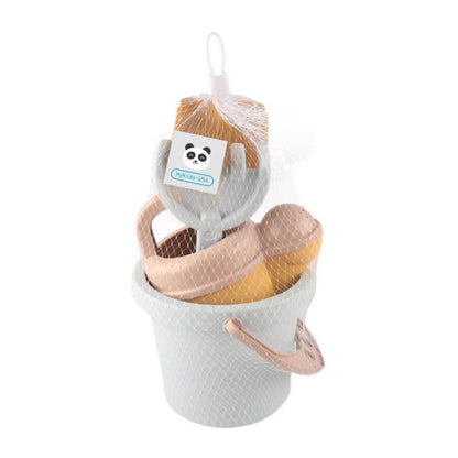 MyKids-USA® Children's Beach Toy Wheat Straw Beach Bucket Set With Sand Sand Dredging Tools Outdoor Toy