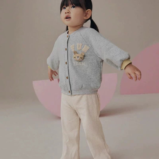 MyKids-USA® Girls Animals Cartoon Pattern Long Sleeves Coat and Beige Pants Clothing Set