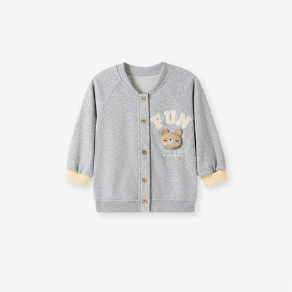 MyKids-USA® Girls Animals Cartoon Pattern Long Sleeves Coat and Beige Pants Clothing Set