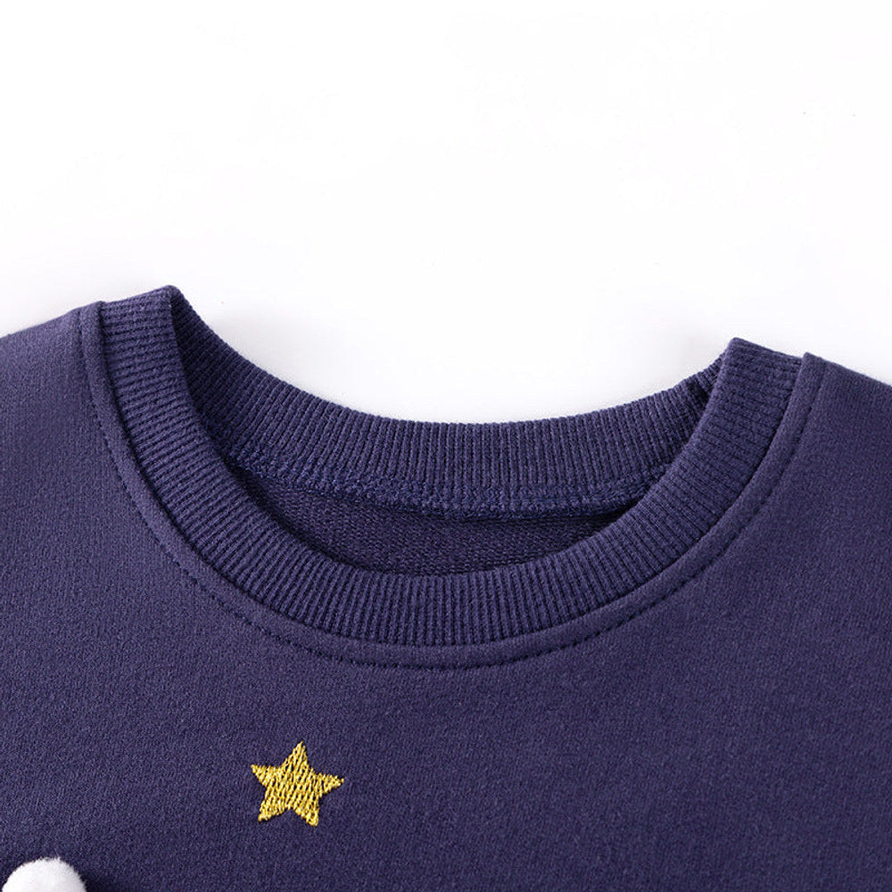 MyKids-USA® Girls Unicorn Cartoon Pattern Long Sleeves Sweatshirt and Purple Pants Clothing Set