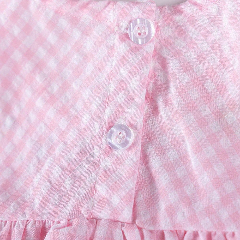 MyKids-USA® Cartoon Pattern Long Sleeves Plaid Dress for Stylish Girls