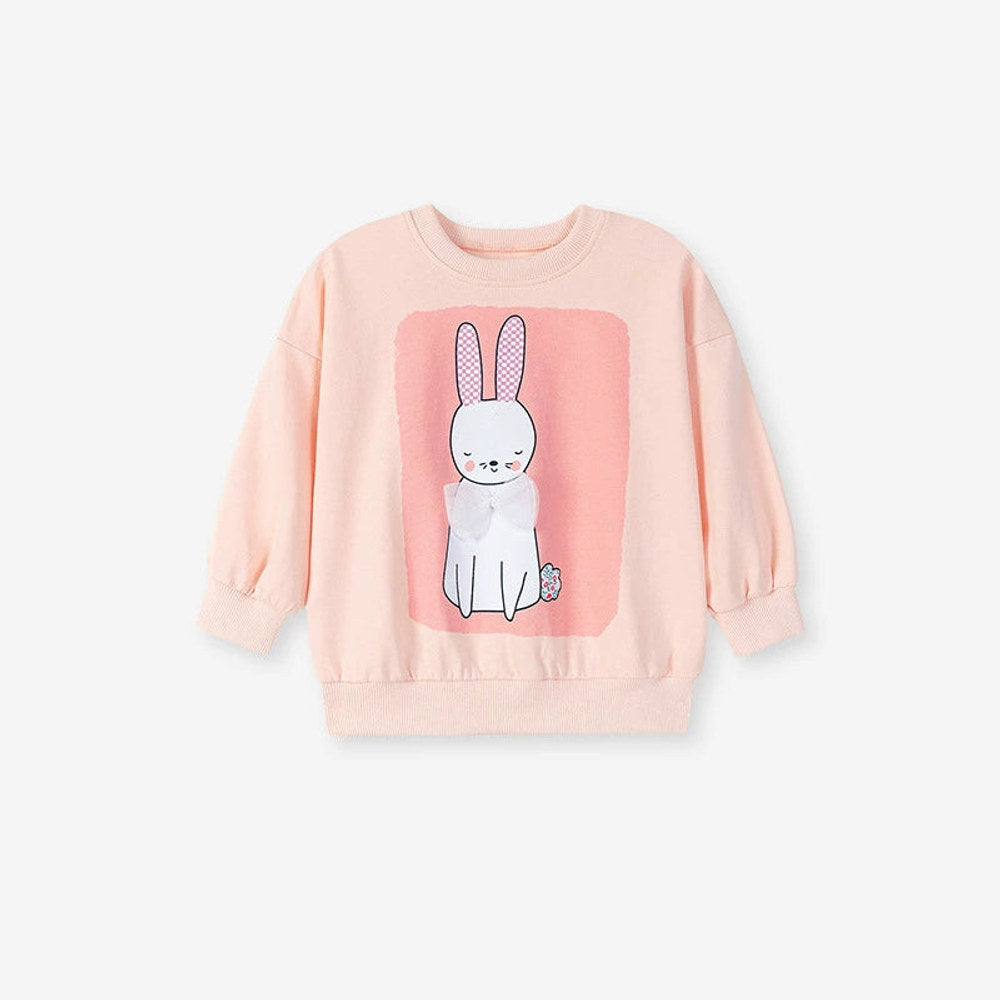 MyKids-USA® Kids Girls Animals Rabbit Cartoon Pattern Long Sleeves Top Sweatshirt
