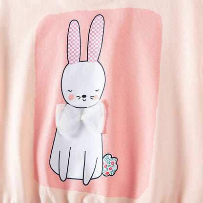 MyKids-USA® Kids Girls Animals Rabbit Cartoon Pattern Long Sleeves Top Sweatshirt