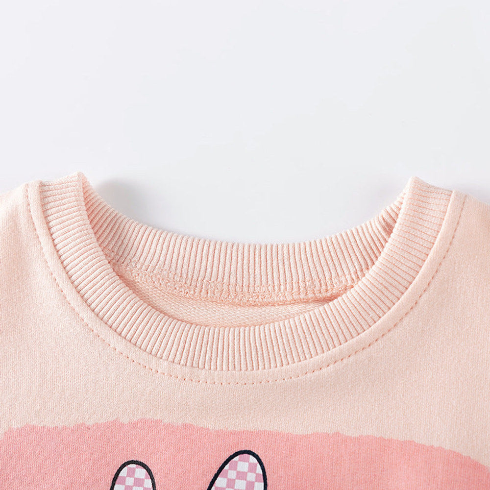 MyKids-USA® Kids Girls Animals Rabbit Cartoon Pattern Long Sleeves Top Sweatshirt