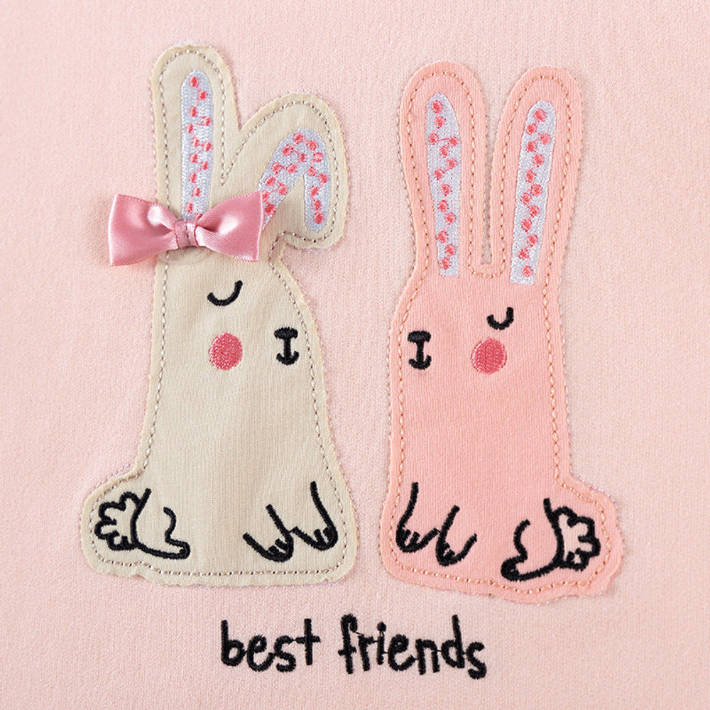 MyKids-USA® Girls Rabbits Cartoon Pattern Long Sleeves Sweatshirt and Plain Pants Clothing Set