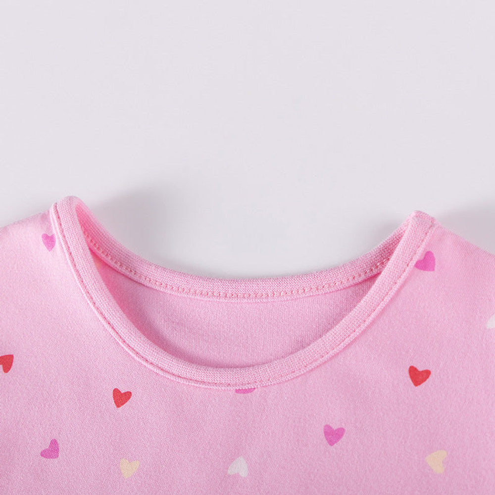 MyKids-USA® Cartoon Animals and Dots Pattern Long Sleeves Dress for Stylish Girls