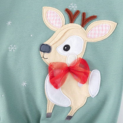 MyKids-USA® Girls Animals Cartoon Pattern Long Sleeves Christmas Clothing Set