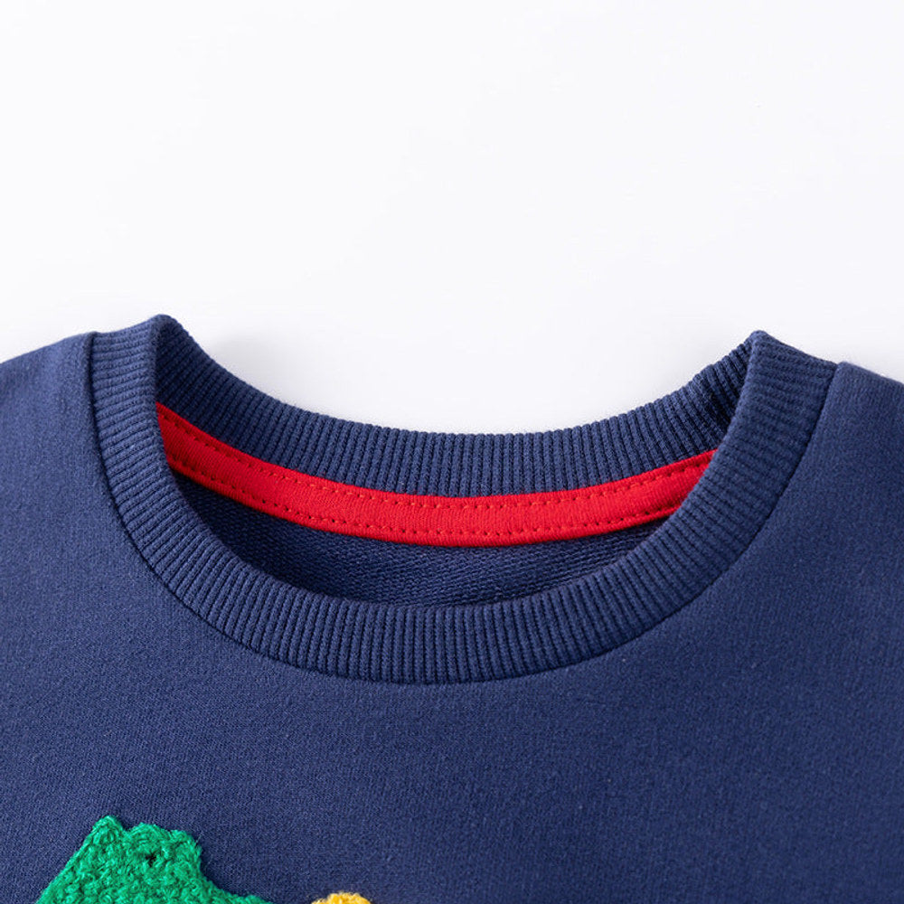 MyKids-USA® Girls Dragons Cartoon Pattern Long Sleeves Sweatshirt and Dots Pattern Pants Clothing Set