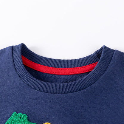MyKids-USA® Girls Dragons Cartoon Pattern Long Sleeves Sweatshirt and Dots Pattern Pants Clothing Set