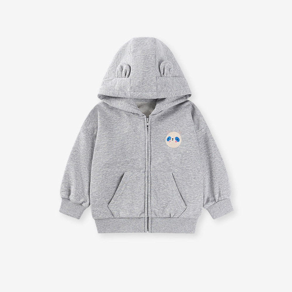 MyKids-USA® Girls Animals Cartoon Pattern Long Sleeves Zip-up Hooded Coat