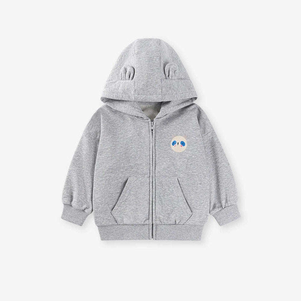 MyKids-USA® Girls Animals Cartoon Pattern Long Sleeves Zip-up Hooded Coat
