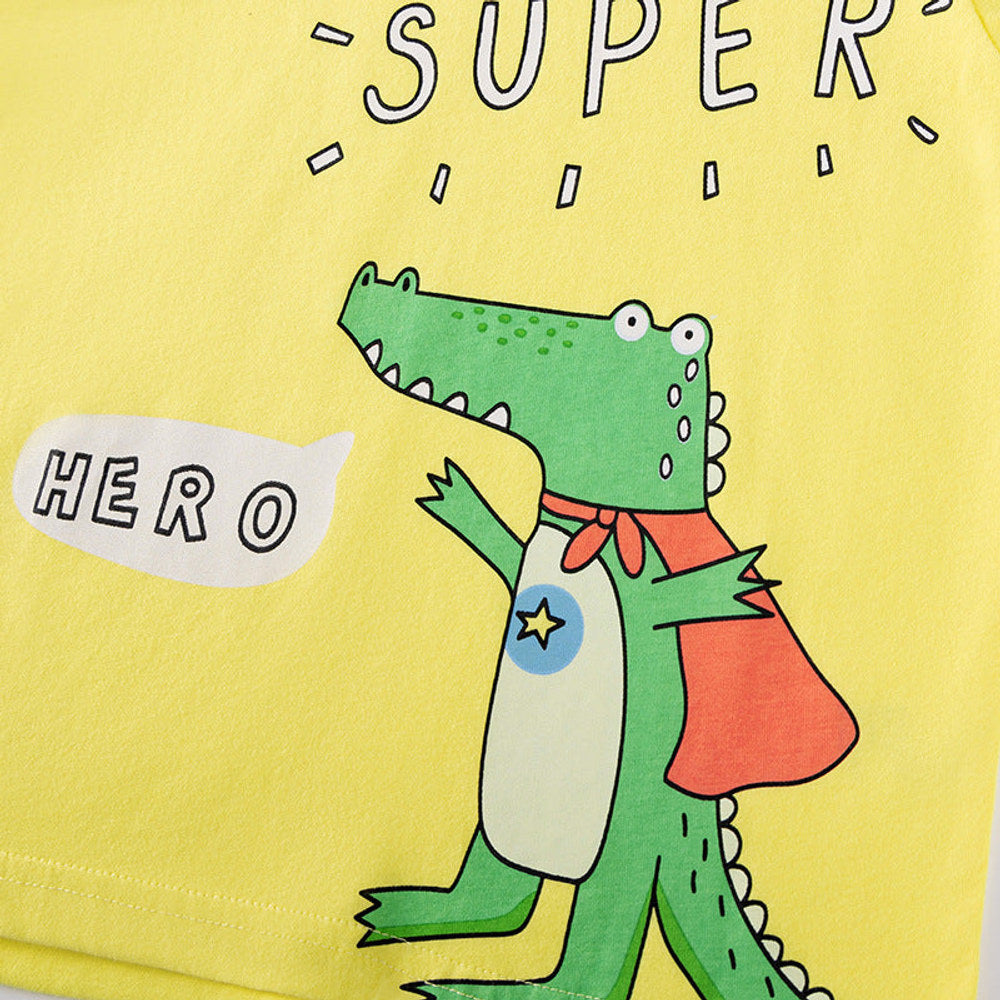 MyKids-USA® Kids Boys Animals Cartoon and Letters Pattern Crew Neck Long Sleeves Top Sweatshirt
